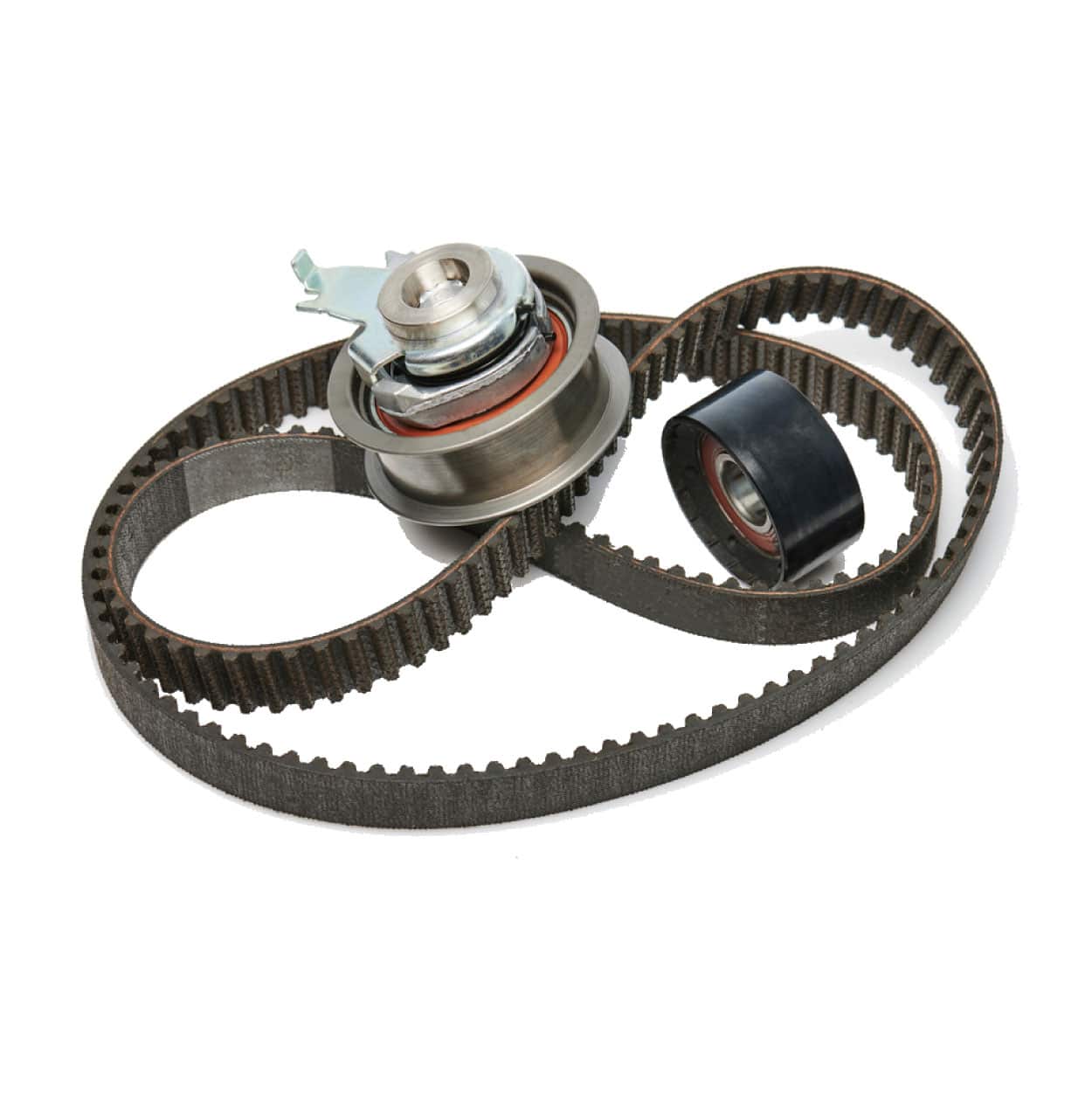 Serpentine belt with pulleys